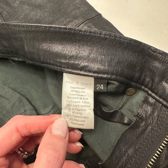 Rag & Bone lambskin leather skinny pants - Picture 9 of 9